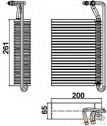 Испаритель кондиционера, без клапана экспансии ALPINA B3 (E46),B3 кабрио (E46),B3 купе (E46),B3 универсал (E46) BMW 3 (E46),X3 (E83)