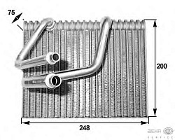 Испаритель кондиционера RENAULT MEGANE I (BA0/1_),MEGANE I Cabriolet (EA0/1_),MEGANE I Classic (LA0/1_),MEGANE I Coach (DA0/1_)