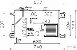 Конденсатор, кондиционер, без осушителя MERCEDES-BENZ (W203),C-CLASS T-Model (S203)