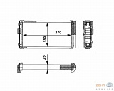 Радиатор печки MERCEDES-BENZ O 402,O 405,O 407,O 408