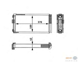 Радиатор печки MERCEDES-BENZ O 402,O 405,O 407,O 408