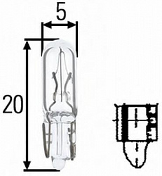 W2,3W 12V-2,3W (W2x4,6d)