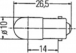 Лампа (BA 9 s/13) 24V, 7.5 W MERCEDES-BENZ O 404