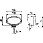 Фара рабочего освещения  (H3) Oval 100 FF