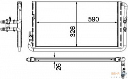 Радиатор охлаждения двигателя BMW 5 (F10, F18),6 (F06, F12, F13)