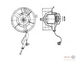 ЭЛЕКТРОМоторчик печки VAG  POLO/CADDY  1.0-2.0L   ->01/04