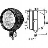 External  Фара дополнительная (H4; d120; без габарита; черный корпус)