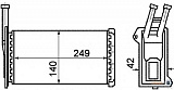 Радиатор печки FORD ESCORT '81 Express (AVA),ESCORT '86 Express (AVF),ESCORT III (GAA),ESCORT III кабрио (ALD),ESCORT III универсал (AWA),ESCORT IV,ORION I (AFD)