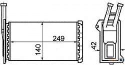 Радиатор печки FORD ESCORT '81 Express (AVA),ESCORT '86 Express (AVF),ESCORT III (GAA),ESCORT III кабрио (ALD),ESCORT III универсал (AWA),ESCORT IV,ORION I (AFD)