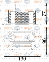 Масляный радиатор HYUNDAI ACCENT III (MC),ACCENT седан (MC),ELANTRA седан (XD),i20 (PB, PBT),i30 (FD),i30 CW (FD),ix20 (JC),MATRIX (FC) KIA CARENS III (UN),CEE'D Хэтчбек (ED),PRO CEE'D (ED),RIO II (JB),RIO II седан (JB)