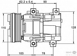 Компрессор кондиционера 12V