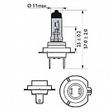 H7 12V- 55W (PX26d) (белый яркий свет с голубым оттенком) BlueVision Moto