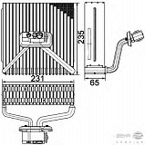 Испаритель кондиционера, с расширительным клапаном OPEL MERIVA