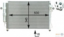Конденсатор, кондиционер, с осушителем HYUNDAI GETZ (TB)