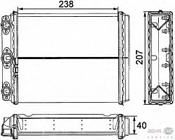 Радиатор печки MB W124 >90