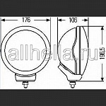 Фара дальнего света Rallye 1000 FF (с габарита) реф.37,5