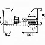 Фара дальнего света Micro Xenon (1фара+лампа+блок) реф.37,5