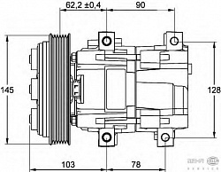 Компрессор кондиционера 12V