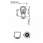 PY21W 12V-21W (BAU15s) (увеличенный срок службы) LongLife EcoVision