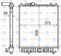 Радиатор охлаждения двигателя OPEL AGILA (A) (H00)