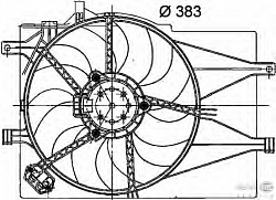 Вентилятор охлаждения двигателя FIAT PALIO Weekend (178DX)