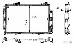 Радиатор охлаждения MB W210/W202 2.2/2.5D/2.0/2.3 АКПП/МКПП/+AC