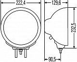 Фара дальнего света Luminator Metal с габаритом (H1/W5W) Ref. 17.5