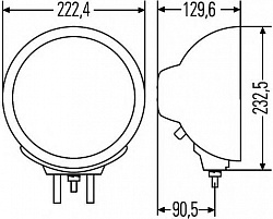 Фара дальнего света Luminator Metal с габаритом (H1/W5W) Ref. 17.5