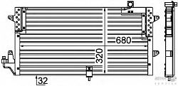 Конденсатор, кондиционер, без осушителя VW PASSAT (3A2, 35I),PASSAT Variant (3A5, 35I)