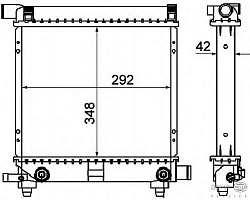 Радиатор охлаждения двигателя MERCEDES-BENZ 190 (W201),CABRIOLET (A124),COUPE (C124),KOMBI универсал (S124),седан (W124)