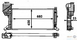 РАДИАТОР СИСТЕМЫ ОХЛАЖДЕНИЯ ДВИГАТЕЛЯ MB SPRINTER 95-00