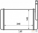 Радиатор печки FORD TRANSIT бортовой (E_ _),TRANSIT бортовой (T_ _),TRANSIT автобус (E_ _),TRANSIT автобус (T_ _),TRANSIT фургон (E_ _),TRANSIT фургон (T_ _)
