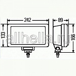 Фара дальнего света Jumbo 220 Blue Light (голубая оптика)