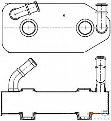 Радиатор АКПП (масляный) AUDI A3 (8L1) SEAT CORDOBA (6K2),CORDOBA Vario (6K5),IBIZA III (6K1),LEON (1M1),TOLEDO II (1M2) SKODA OCTAVIA (1U2/1U5), VW BORA (1J2),BORA универсал (1J6),GOLF IV (1J1),GOLF IV Variant (1J5