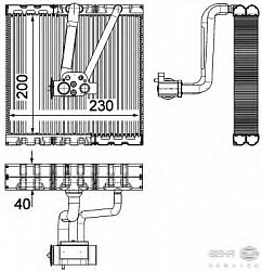 Испаритель кондиционера, с расширительным клапаном AUDI A1 (8X1),A1 Sportback (8XA),A3 (8P1),A3 (8V1),A3 Sportback (8PA),A3 Sportback (8VA),A3 кабрио (8P7) SEAT CORDOBA (6L2),IBIZA IV (6L1),IBIZA V (6J5),IBIZA V SPORTCOUPE (6J1),IBIZA V ST (6J8),TOLEDO IV