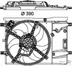 Вентилятор охлаждения двигателя FIAT FIORINO фургон/универсал (225)