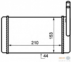 Радиатор печки FORD TRANSIT бортовой (T_ _),TRANSIT бортовой (V_ _),TRANSIT автобус (T_ _),TRANSIT автобус (V_ _),TRANSIT фургон (T_ _),TRANSIT фургон (V_ _)