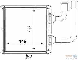 Радиатор печки, установка задней части FORD GALAXY (WGR),GALAXY SEAT ALHAMBRA (7V8, 7V9) VW SHARAN (7M8, 7M9, 7M6)