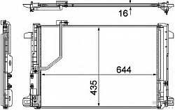 Радиатор кондиционера MB W204