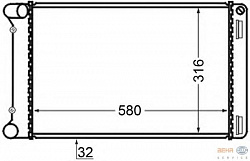 Радиатор охлаждения двигателя FIAT PUNTO (188),PUNTO Van (188AX)