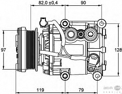 Компрессор кондиционера 12V