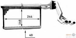 Радиатор печки BMW E34 -95,+-AC