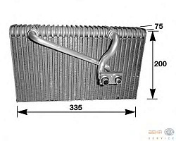 Испаритель кондиционера, без клапана экспансии OPEL VECTRA B