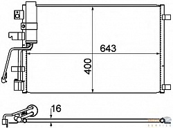 Конденсатор, кондиционер, с осушителем NISSAN QASHQAI / QASHQAI +2 (J10, JJ10)