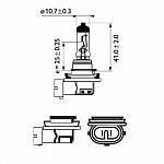 H11 12V-55W (PGJ19-2) (увеличенный срок службы) LongLife EcoVision блистер (1шт)