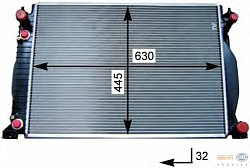 РАДИАТОР ОХЛАЖДЕНИЯ ДВИГАТЕЛЯ(АКПП)  AUDI A6 97-05