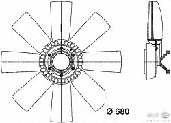 ВЕНТИЛЯТОР, ОХЛАЖДЕНИЕ ДВИГАТЕЛЯ - АВТОМОБИЛЬ КОММЕРЧ. НАЗНАЧЕНИЯ