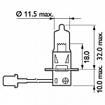 Лампа H3 24V- 70W (PK22s) (вибростойкая с увеличенным сроком службы) MasterLife