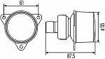 D55мм Фонарь указателя поворота задний (PY21W)