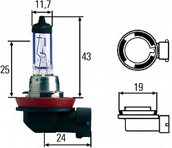 Лампа H8 12V-35W (PGJ19-1)